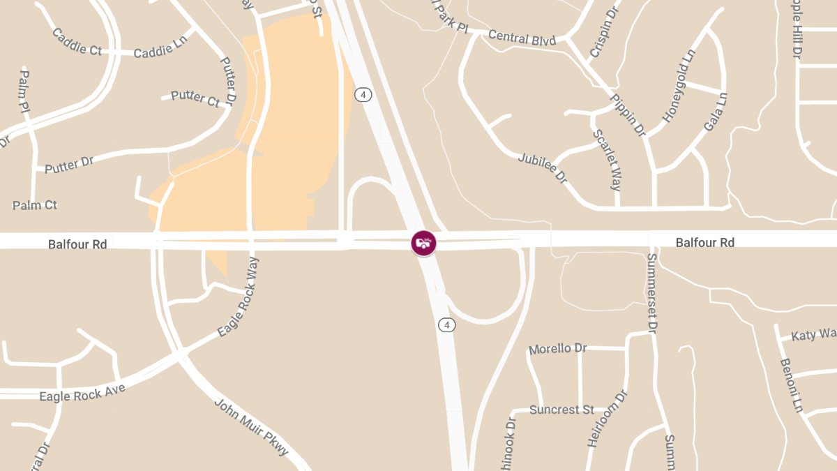Traffic Collision with Injuries on CA-4 East at Balfour Rd Off-Ramp