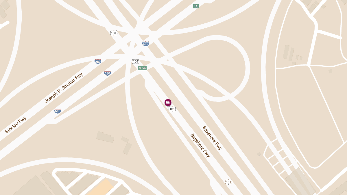 Traffic Collision with Injuries on US-101 North at I-680