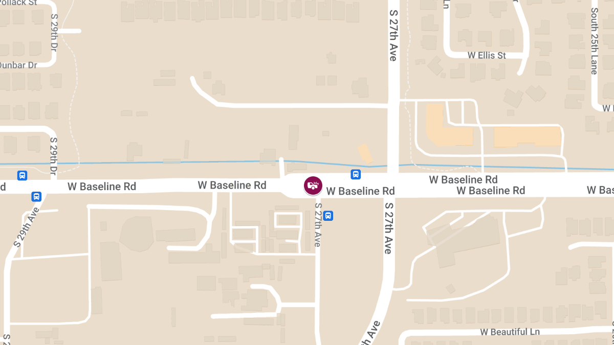 Traffic Crash With Injuries on Baseline Rd West of S 27th Ave