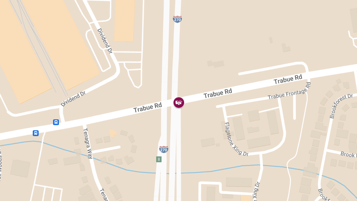 Traffic Crash with Injuries at I-270 N & Trabue Rd