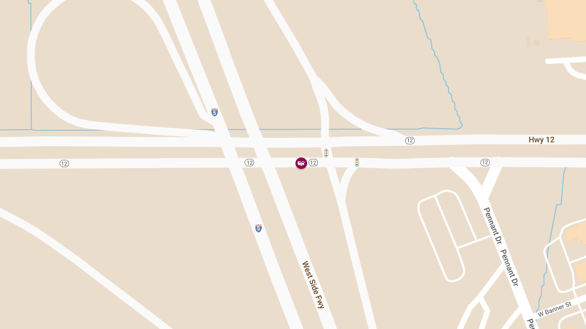 Traffic Crash with Injuries on SR-12 WB near I-5