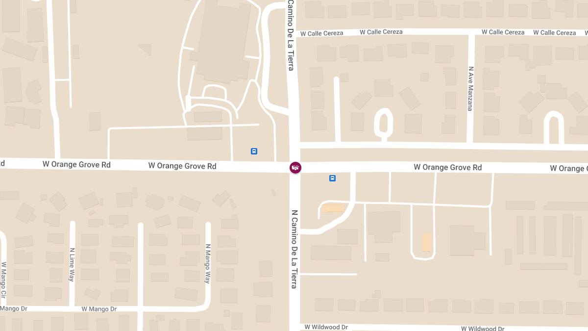 Traffic Incident at W Orange Grove Rd & N Camino De La Tierra