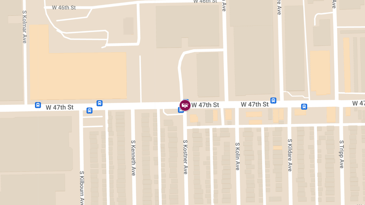Two-Car Collision With Injuries at W 47th St & S Kostner Ave