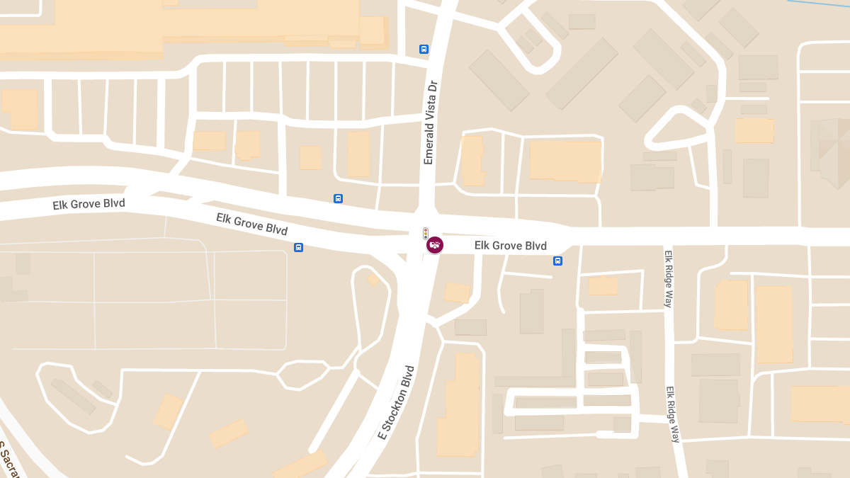 Two-Car Collision with Injuries at E Stockton Blvd & Elk Grove Blvd
