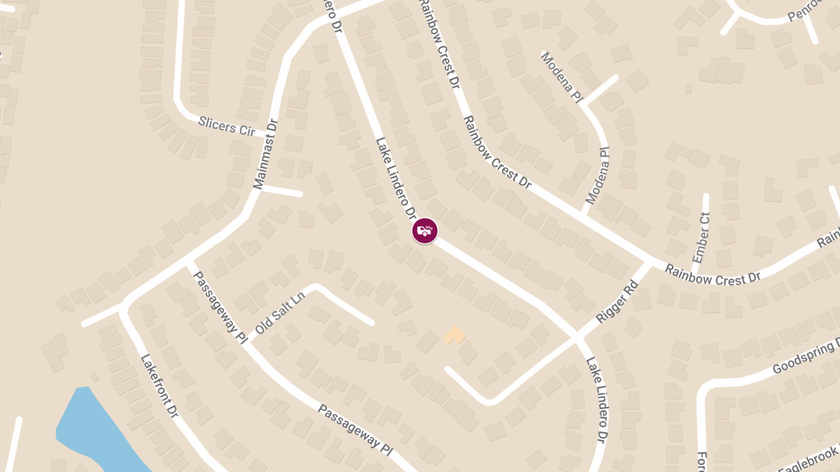 Two-Car Crash With Injuries at 5512 Lake Lindero Dr