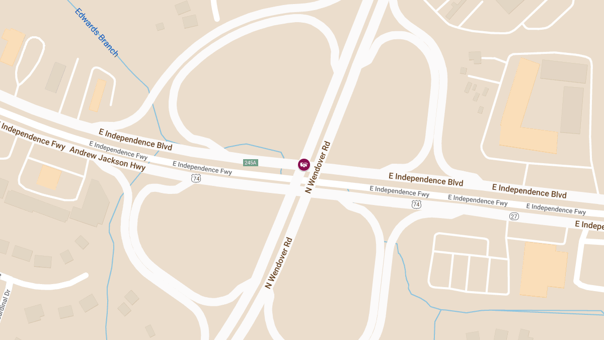 Two-Car Crash With Injuries at E Independence Blvd & Eastway Dr