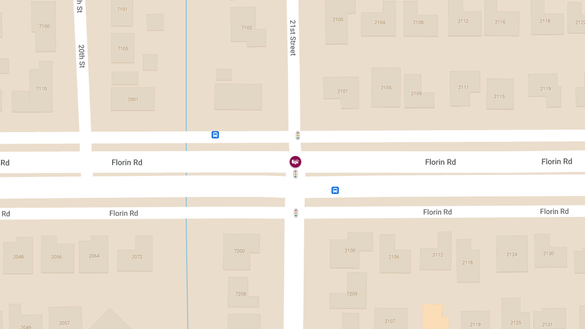 Two-Car Crash with Injuries at Florin Rd & 21st St