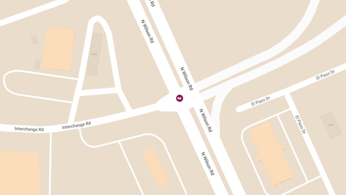 Two-Car Crash with Injuries at N Wilson Rd & Interchange Rd