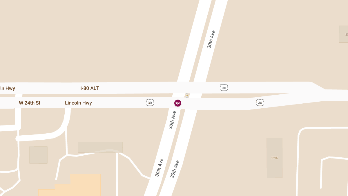 Two Injured in Crash at Hwy 30 & 30th Ave