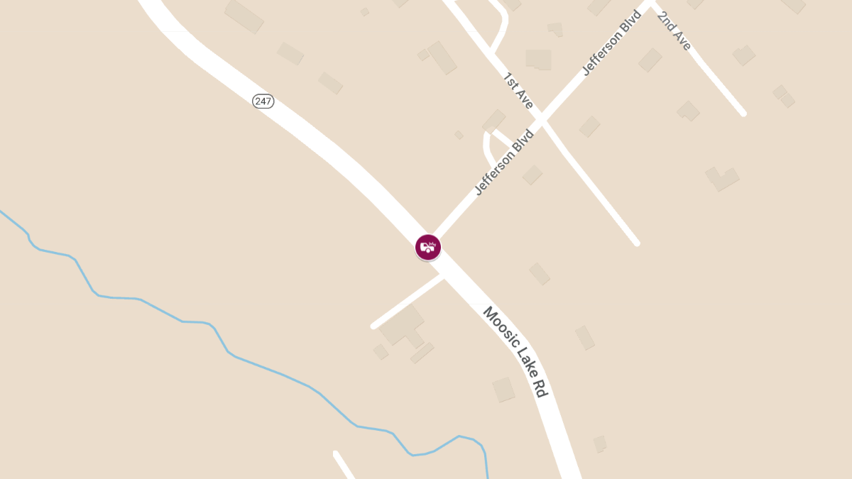 Two Injured in Crash at Moosic Lake Rd & Jefferson Blvd