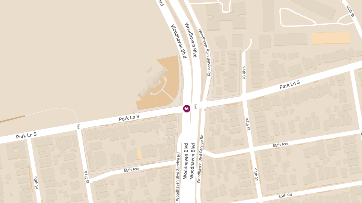 Two Injured in Crash at Woodhaven Blvd & Park Ln S