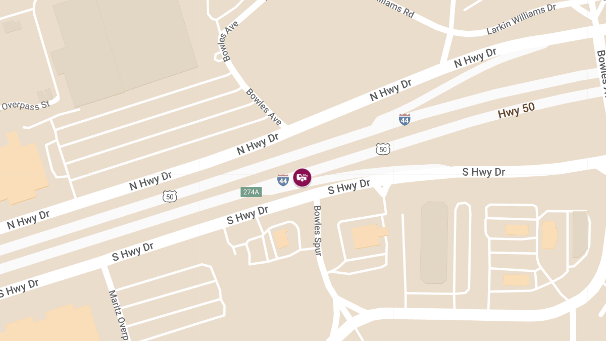 Two Injured in Crash on I-44 Near Bowles Ave