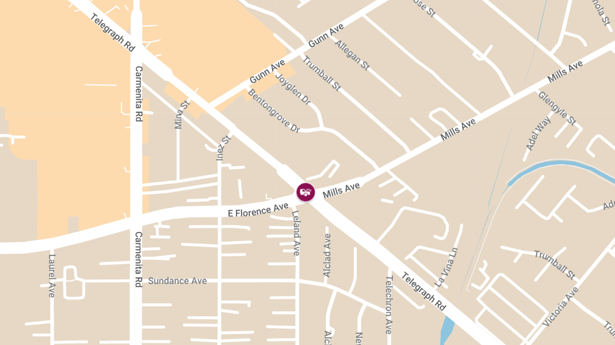 Two Injured in Head-On Collision at Telegraph Rd & Florence Ave