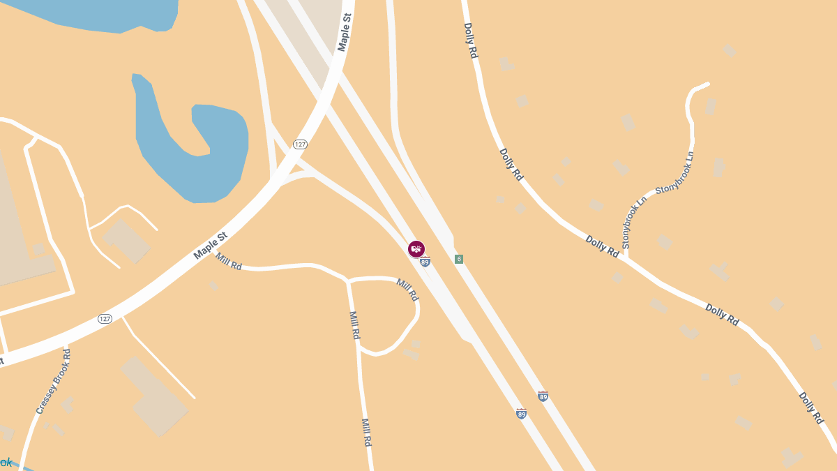 Two Injured in Major Crash on I-89 South