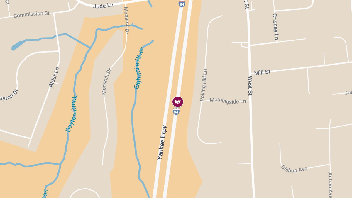 Two Injured in Overturned Vehicle Crash on I-84 East