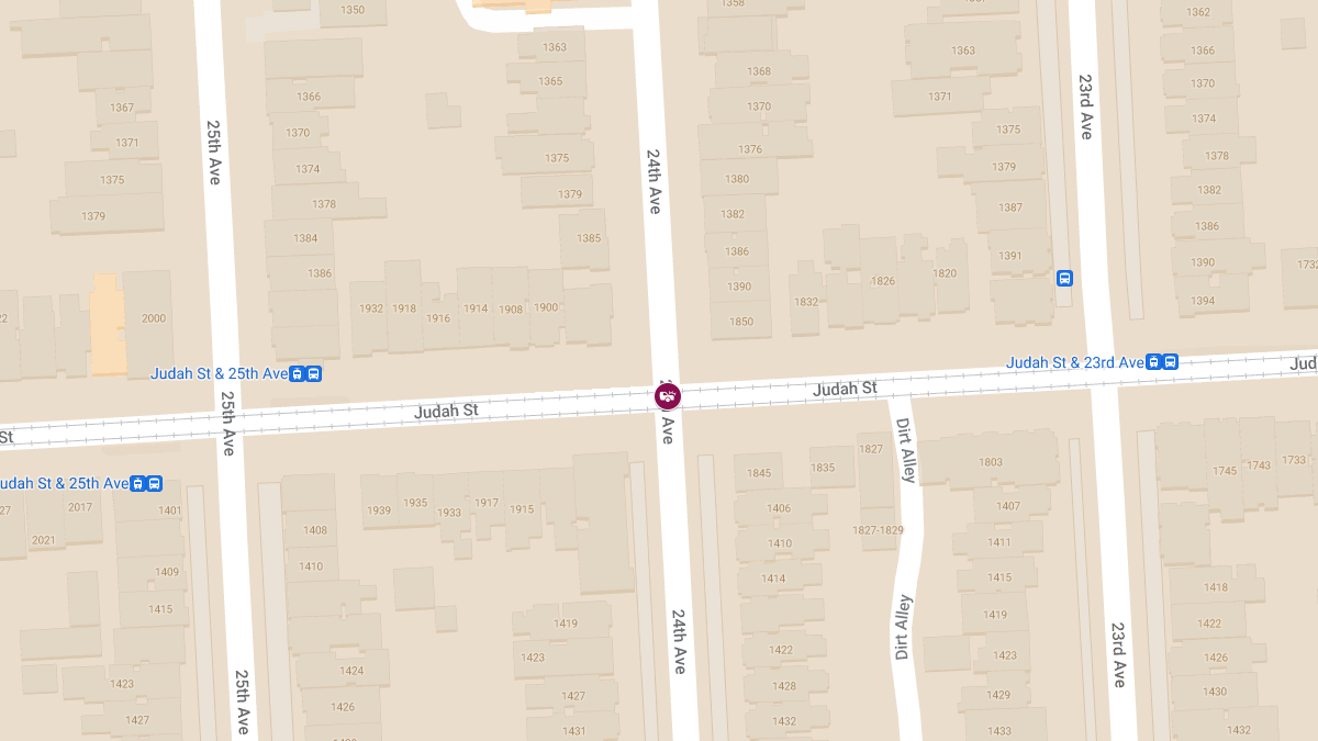 Two Injured in Two-Car Crash at 24th Ave & Judah St