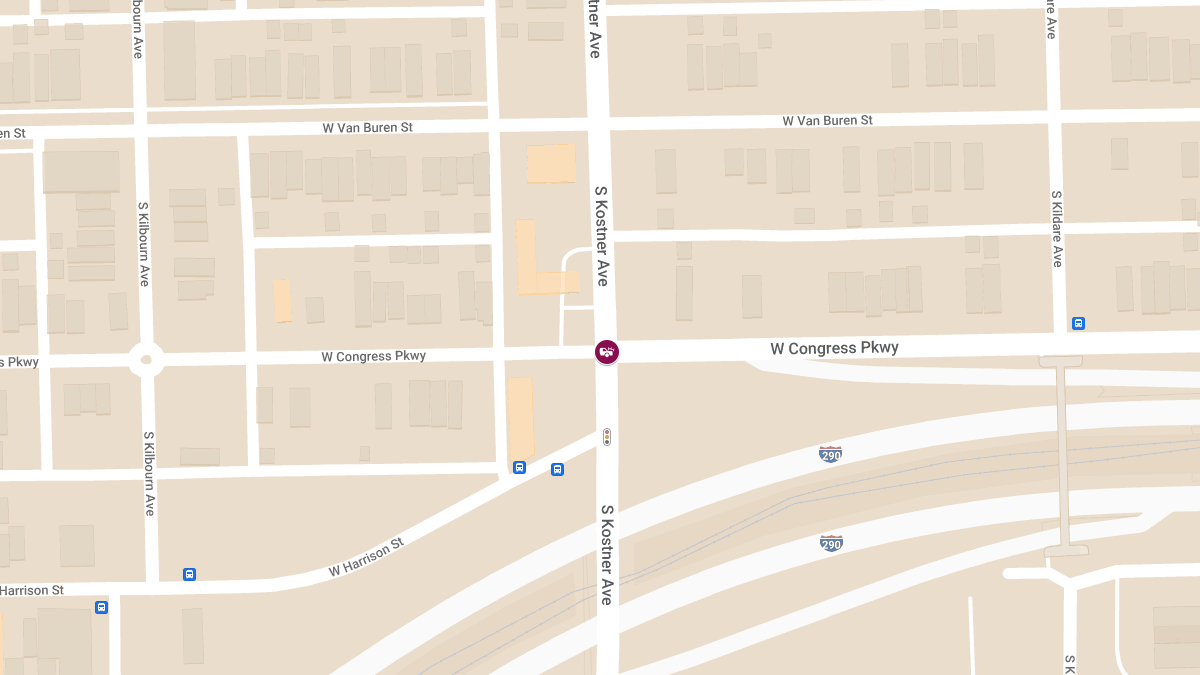 Two People Injured in Car Crash at W Congress Pkwy & S Kostner Ave
