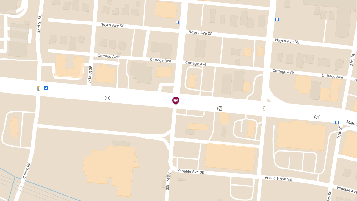 Two-Vehicle Accident With Injuries at 35th St SE & MacCorkle Ave SE