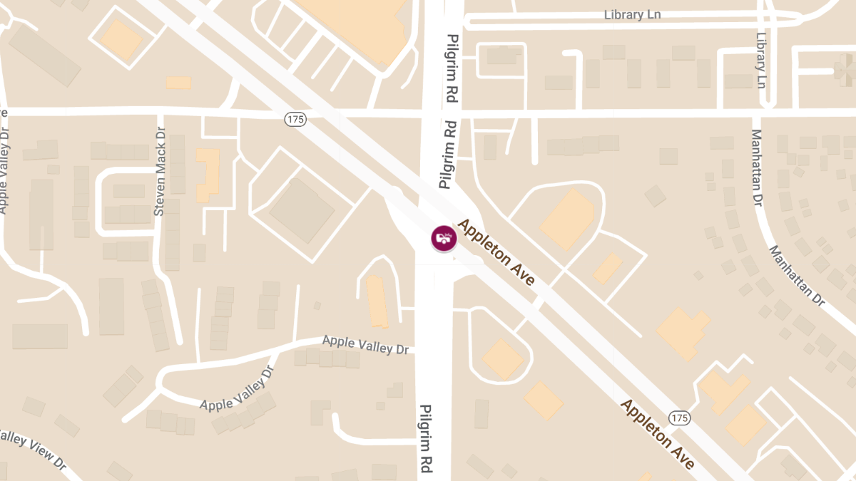 Two-Vehicle Accident with Injuries on NB Appleton Ave at Pilgrim Rd