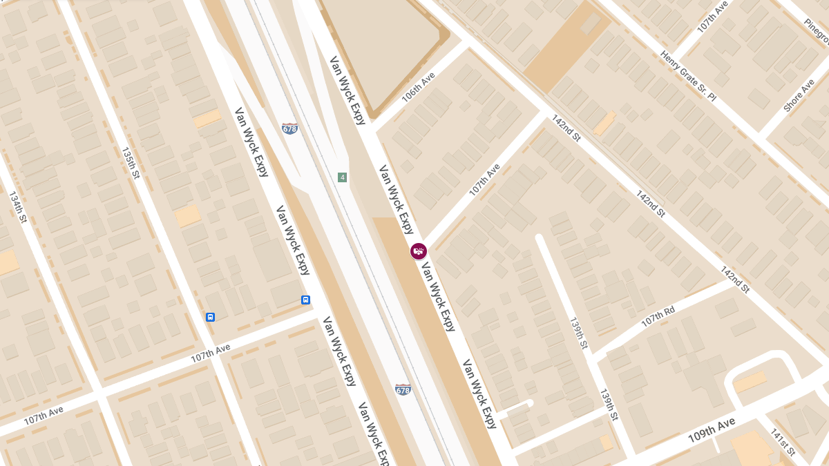 Two-Vehicle Collision With Injuries at 107th Ave & Van Wyck Expy S