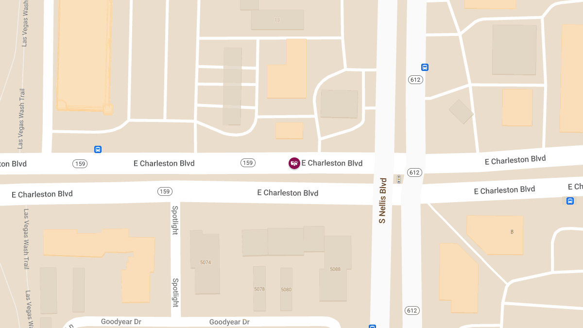 Two-Vehicle Collision on Charleston Blvd Near Nellis Blvd Results in Injuries