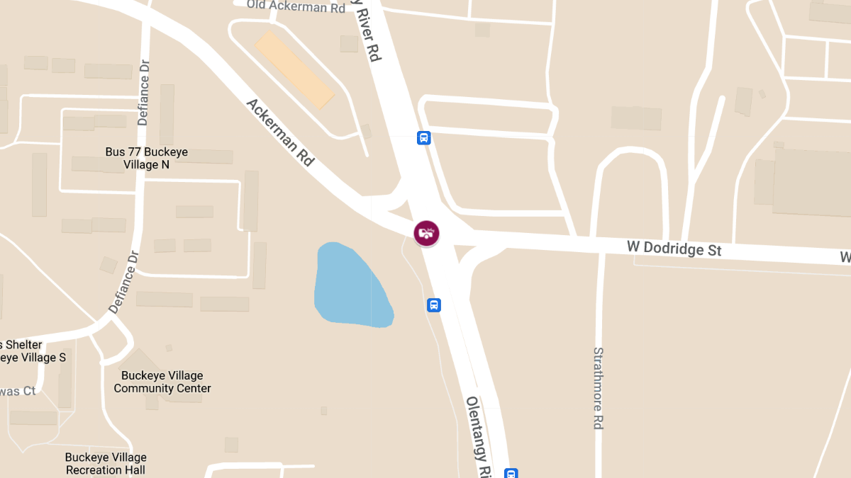 Two-Vehicle Collision with Injuries at Ackerman Rd & Olentangy River Rd