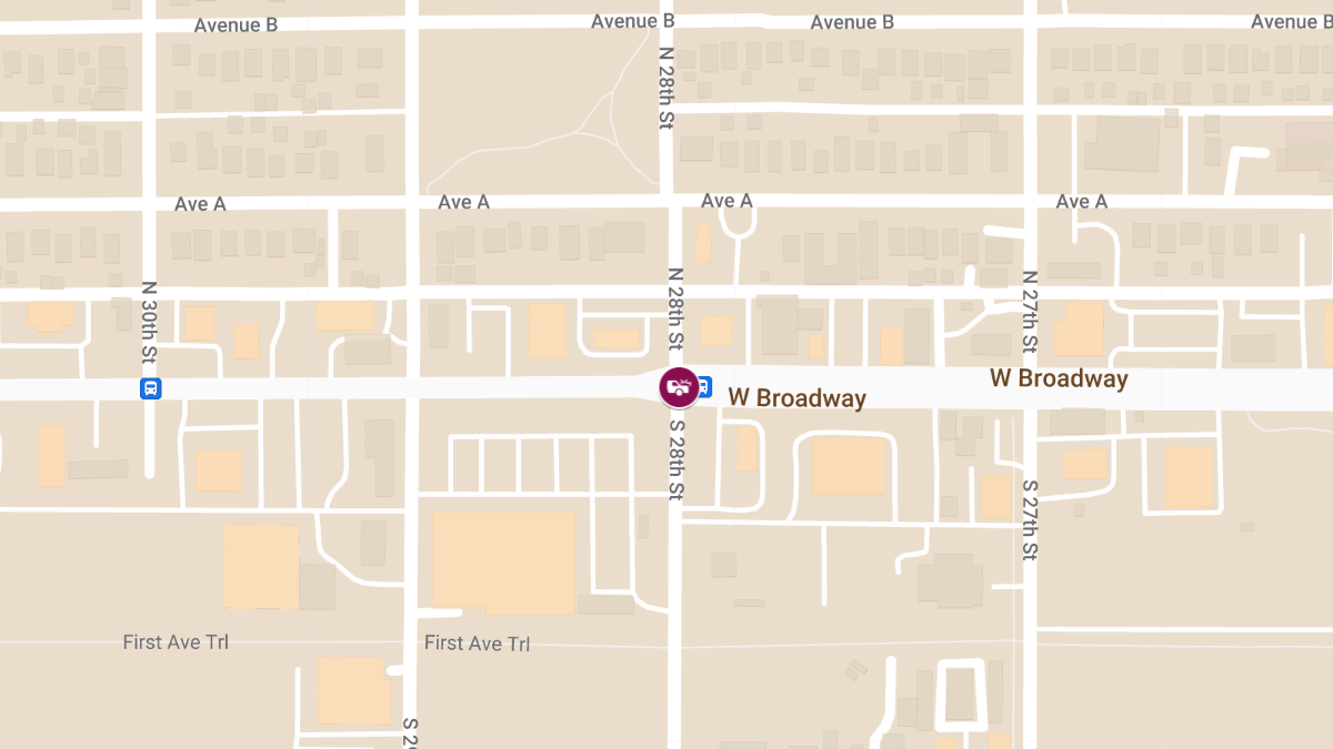 Two-Vehicle Crash Reported at 28th St & Broadway