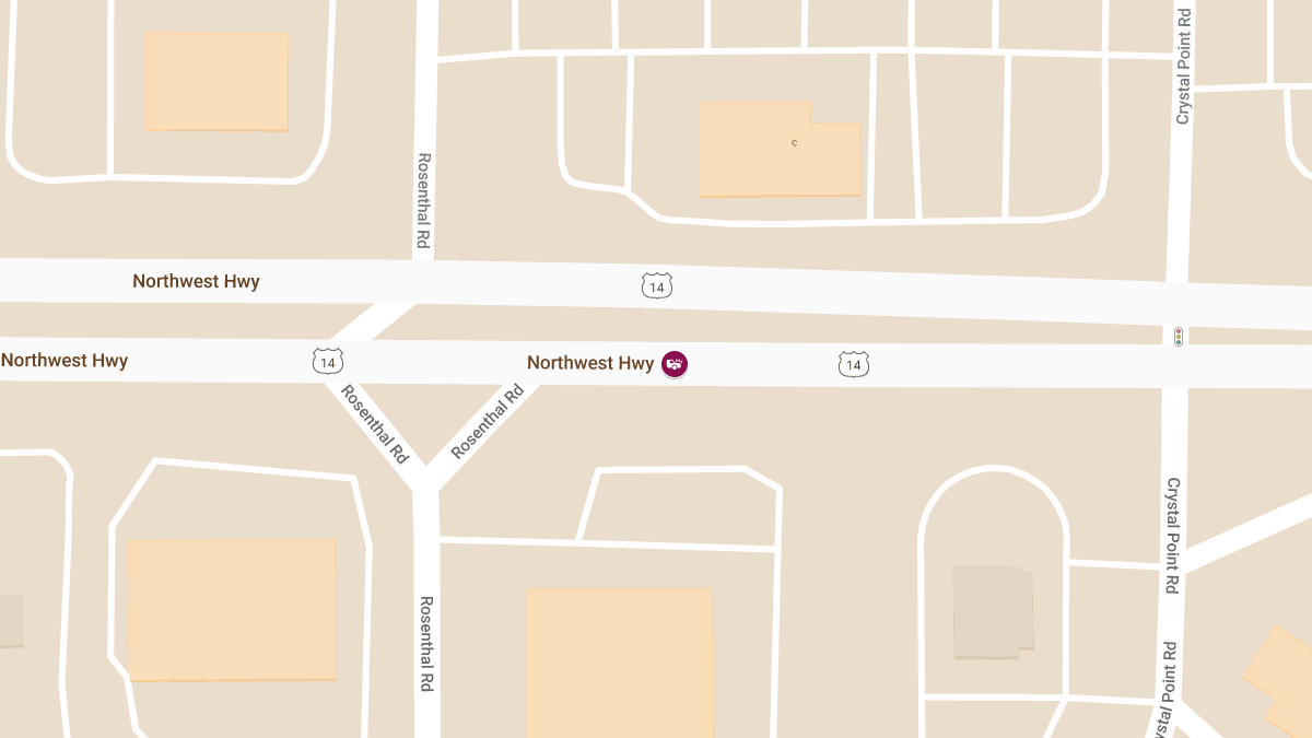 Two-Vehicle Crash With Injuries at Northwest Hwy & Waters Edge
