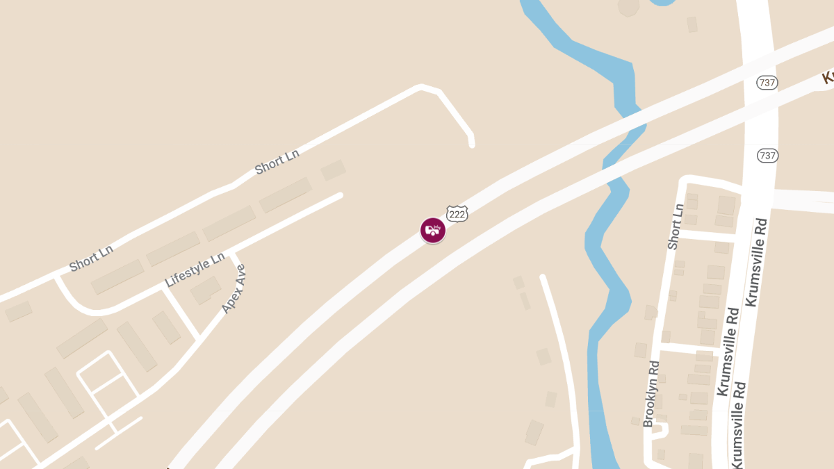 Two-Vehicle Crash With Injuries at US-222 Exit