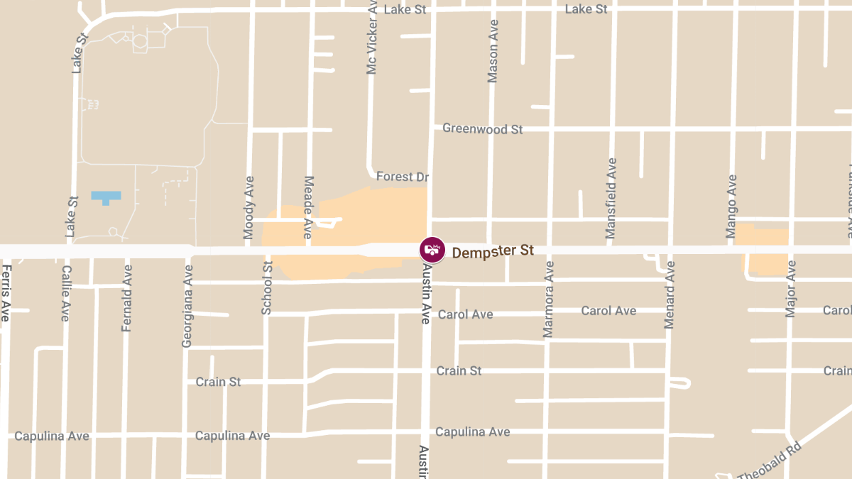 Two-Vehicle Crash With Injuries on Dempster St