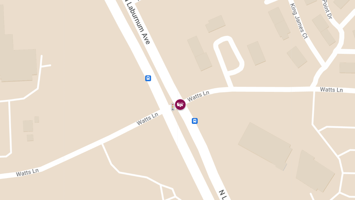 Two-Vehicle Crash at N Laburnum Ave & Watts Ln Leaves One Injured