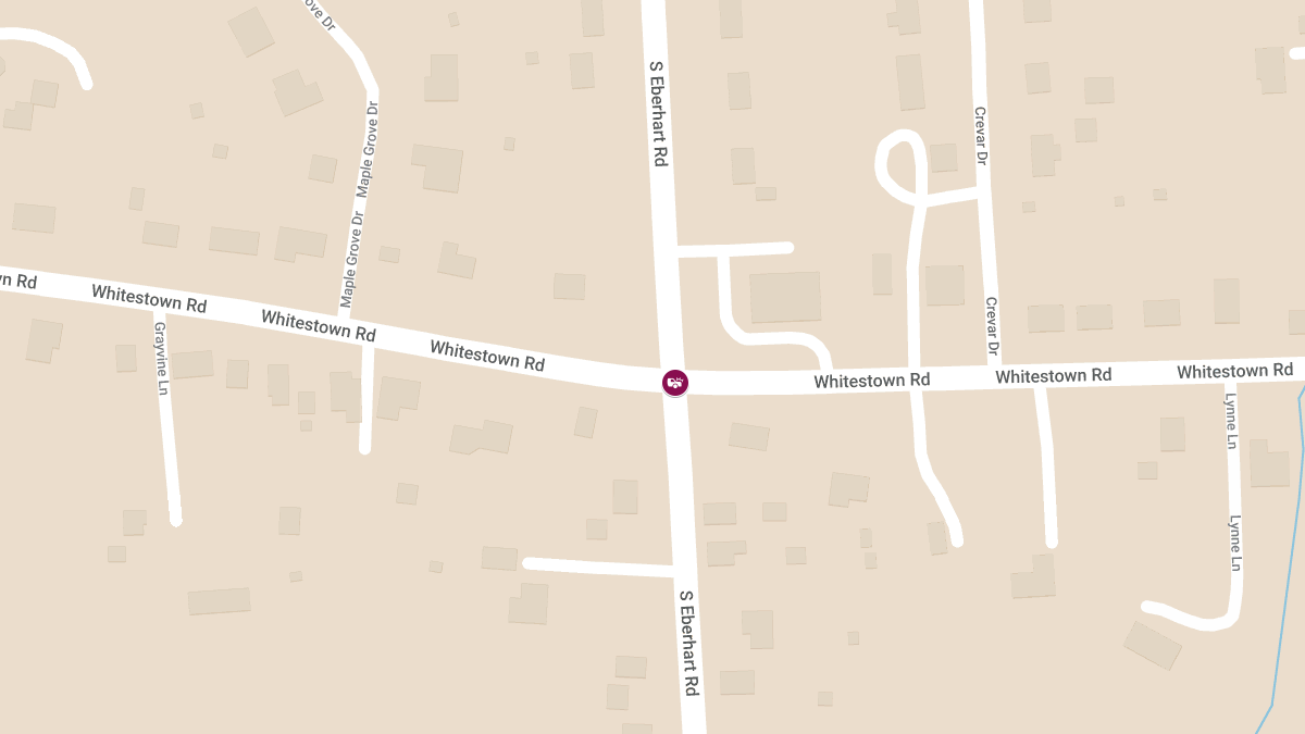Two-Vehicle Crash at Whitestown Rd & S Eberhart Rd Causes Injuries