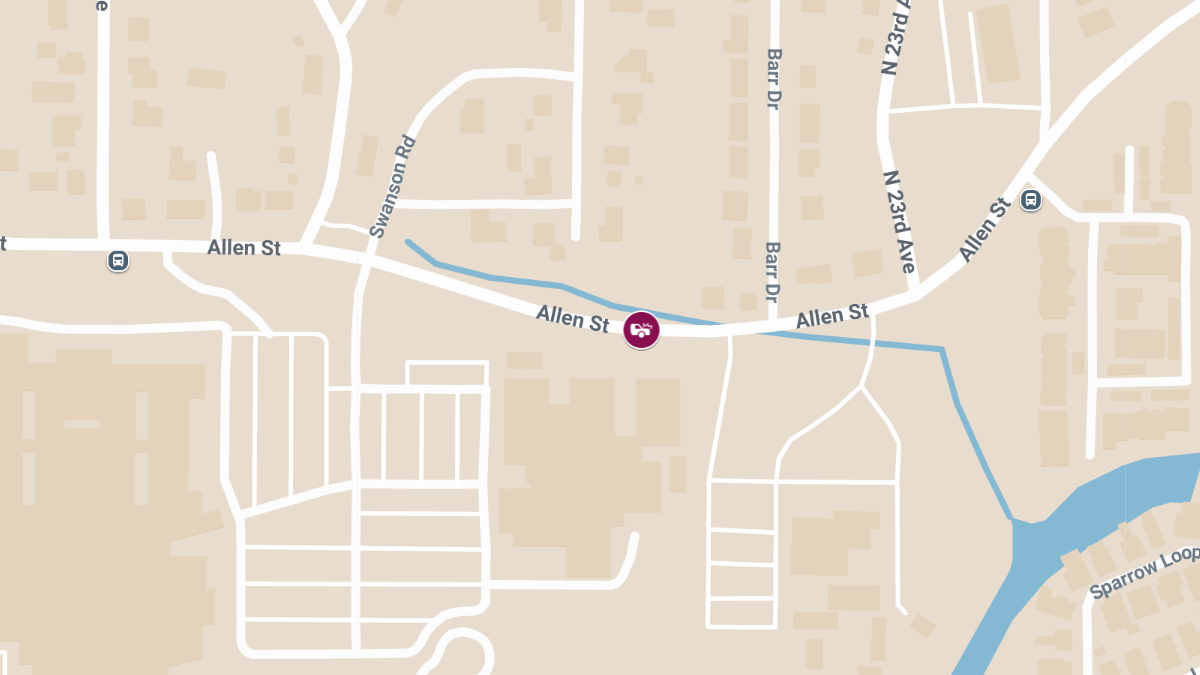 Two-Vehicle Crash on Allen St Sends One to Hospital