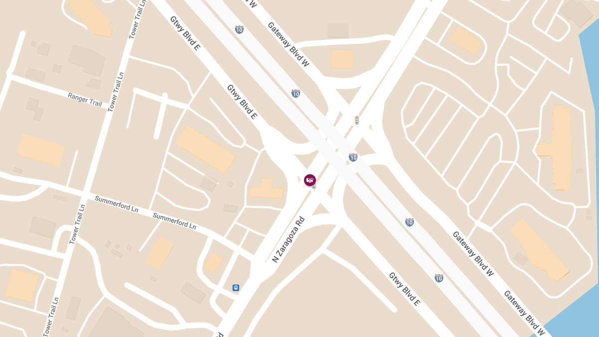 Two-Vehicle Crash on Gateway West at Zaragoza Causes Injuries