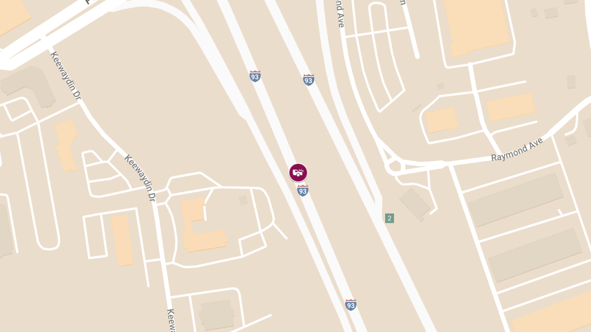 Two-Vehicle Crash on I-93 NB Before Exit 1 Ramp