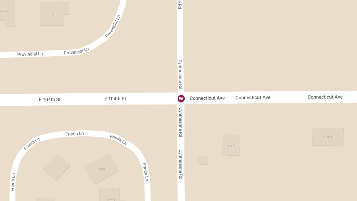 Two-Vehicle Crash with Injuries at Cyntheanne Rd & E 104th St