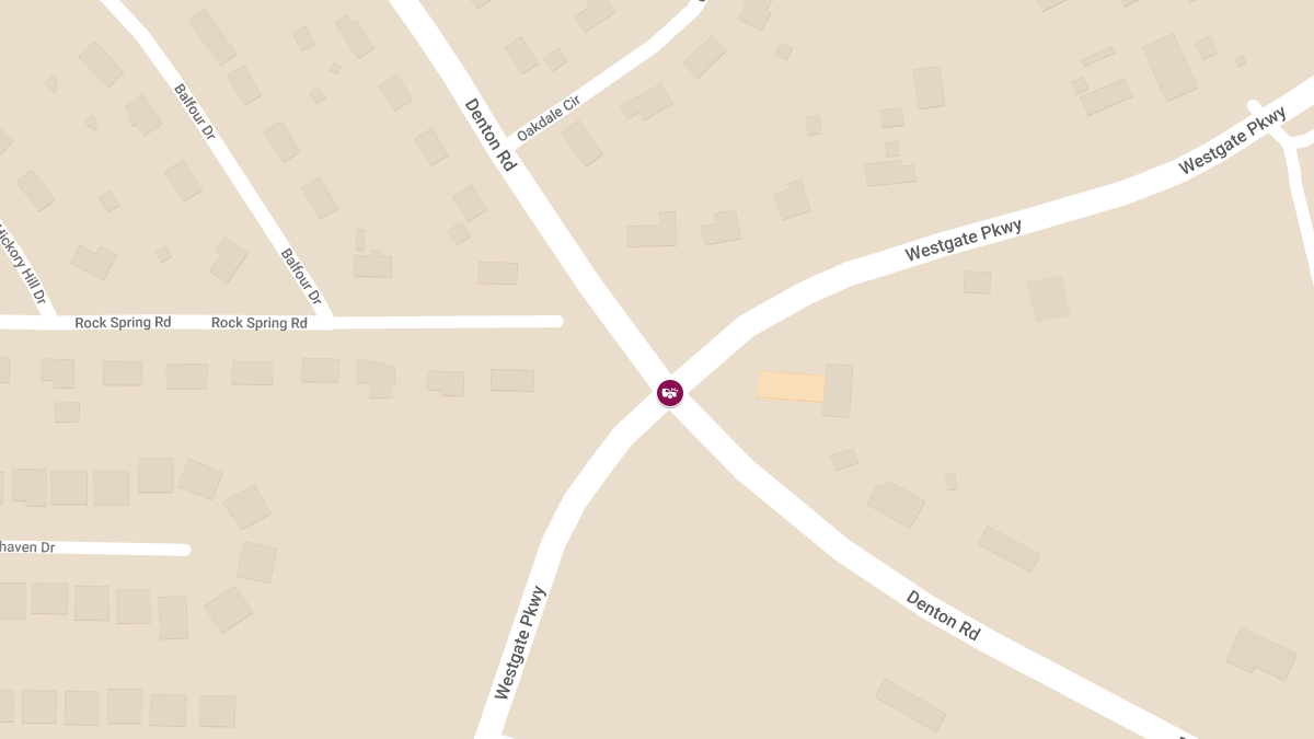 Two-Vehicle Crash with Injuries at Denton Rd & Westgate Pkwy