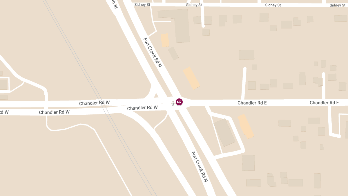 Two-Vehicle Crash with Injuries at Fort Crook Rd & Chandler Rd
