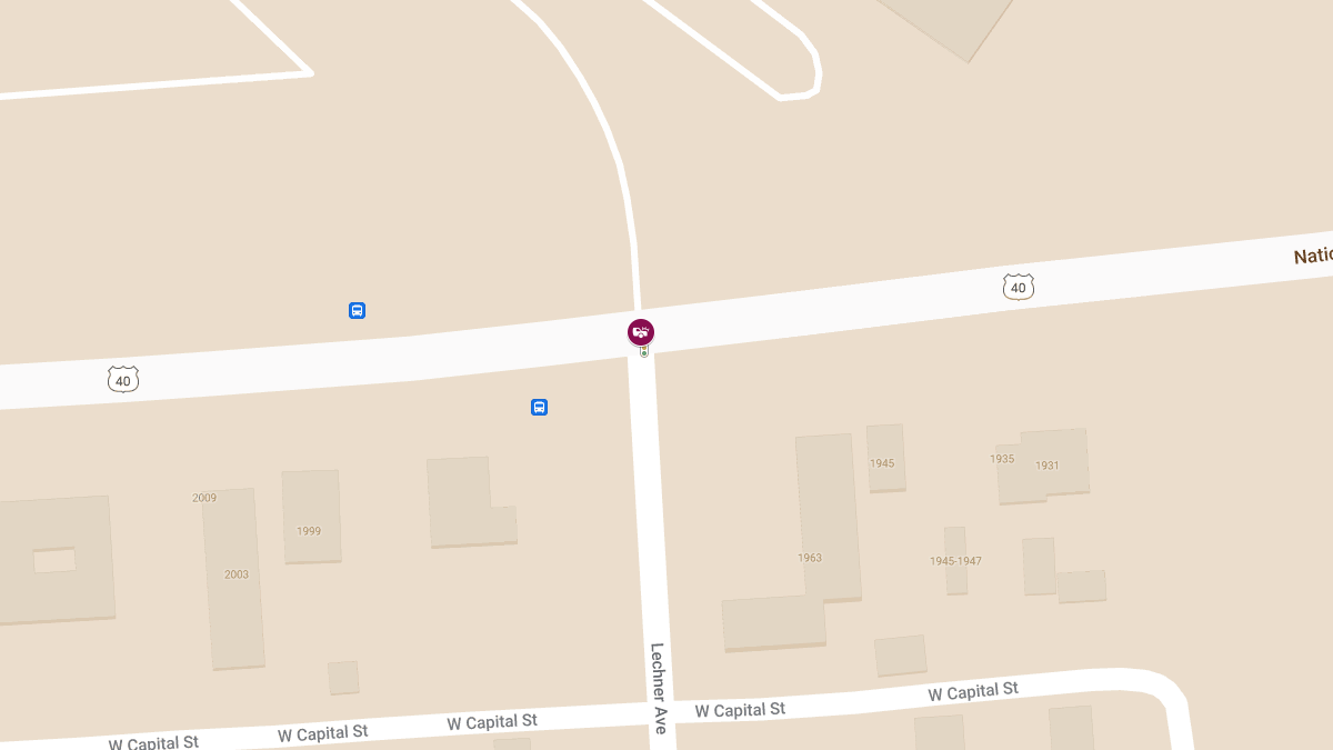 Two-Vehicle Crash with Injuries at W Broad St & Lechner Ave
