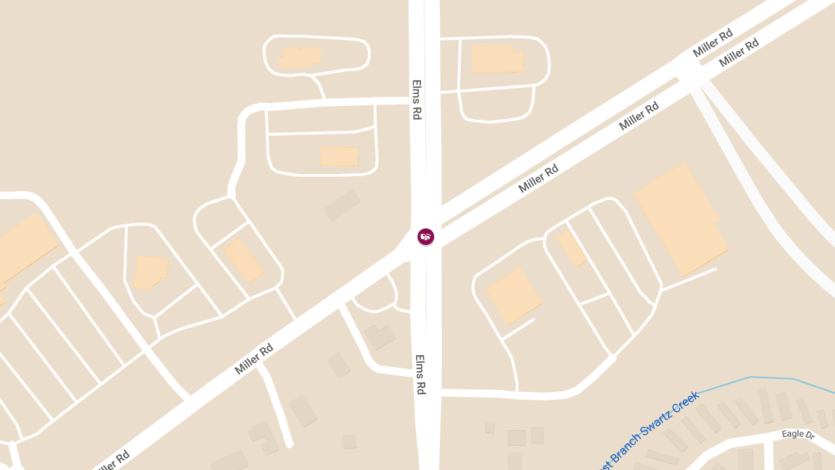 Vehicle Accident With Injuries at S Elms Rd & Miller Rd