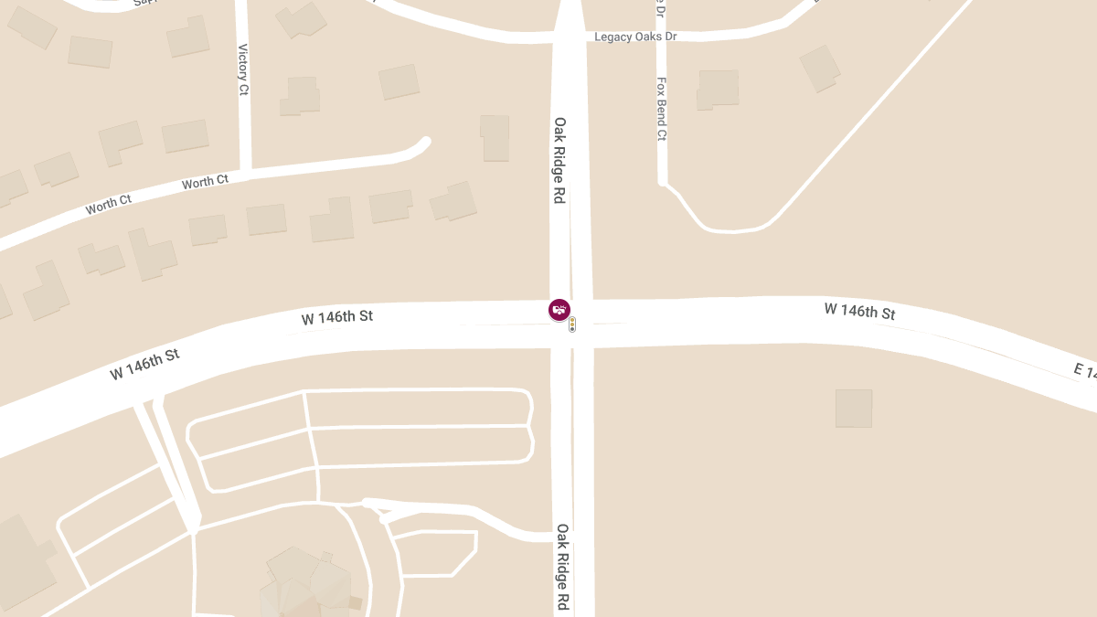 Vehicle Accident With Injuries at W 146th St & Oak Ridge Rd