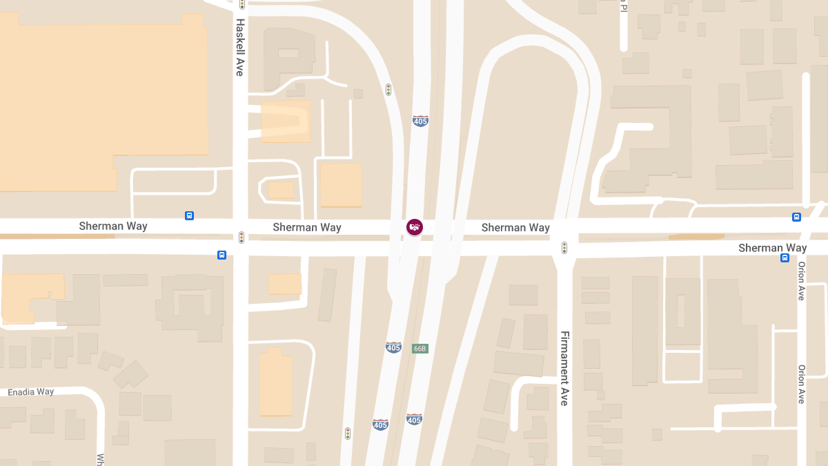 Vehicle Accident at Sherman Way & I-405 N Results in Injuries