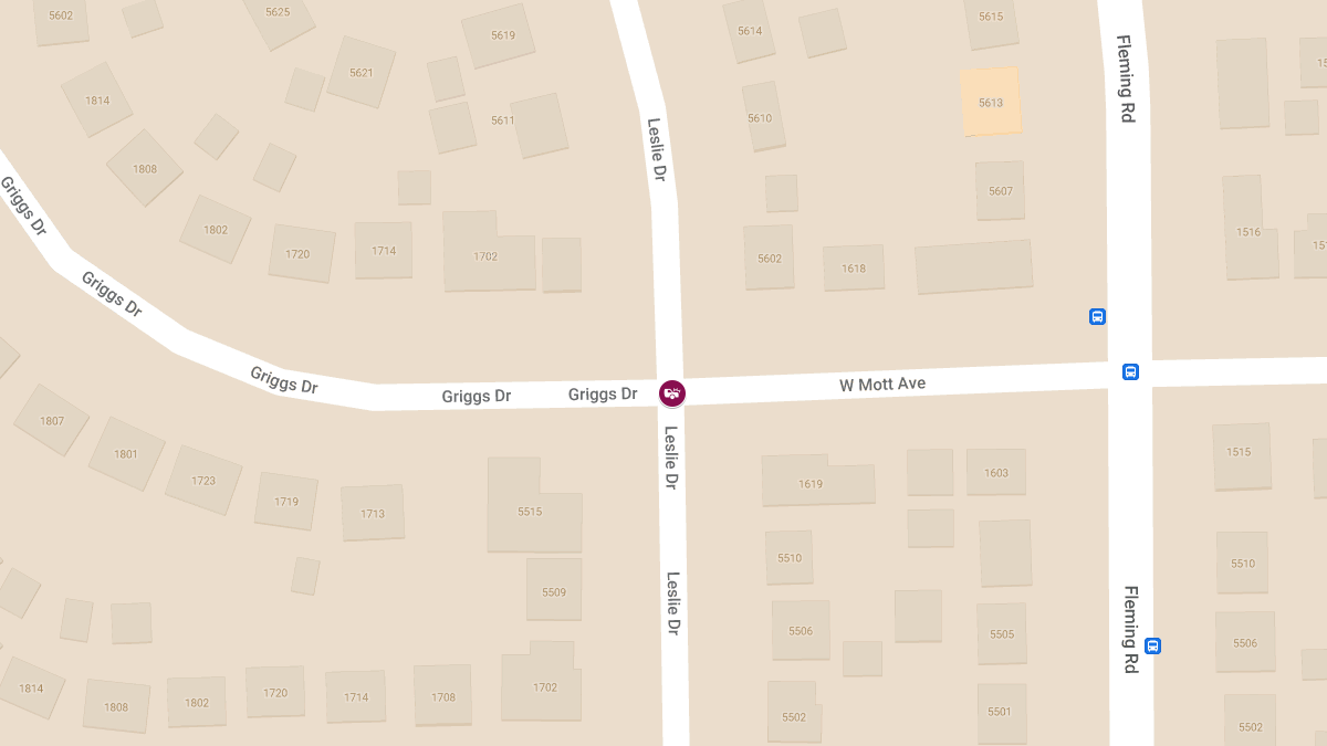 Vehicle Accident at W Mott Ave & Leslie Dr Causes Injuries