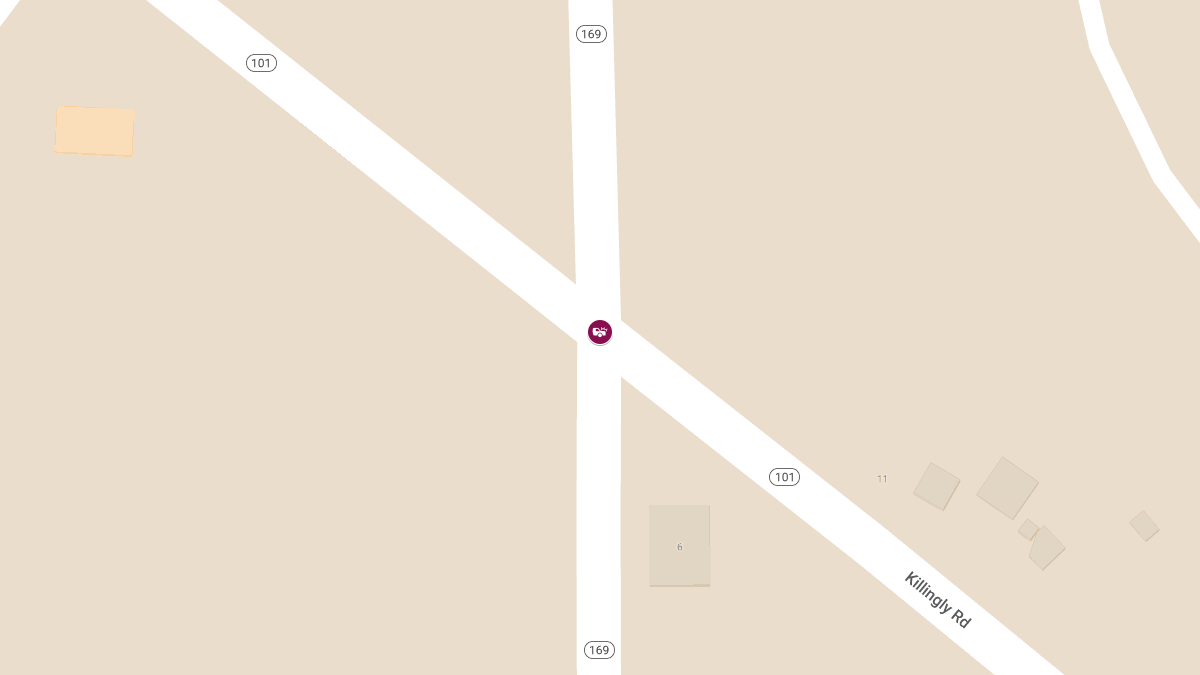 Vehicle Accident with Injuries at Killingly Rd (Rt 101) & Orchard Hill Rd