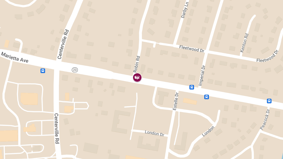 Vehicle Accident with Injuries at Marietta Ave & Robin Rd