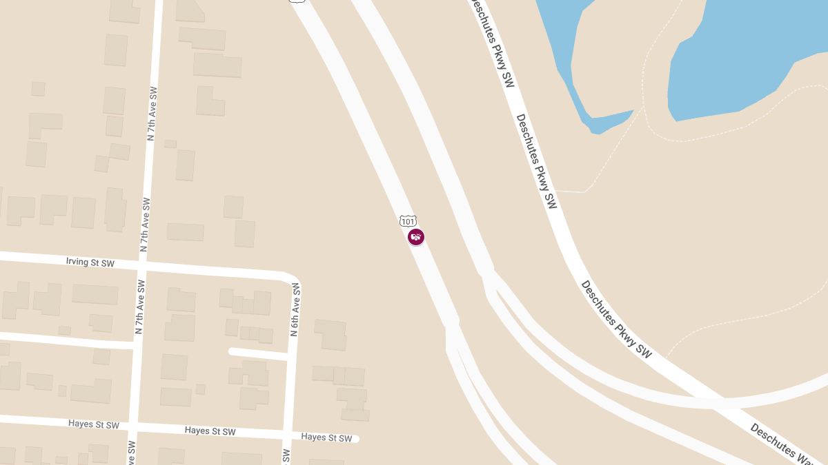 Vehicle Collision Blocks Left Lane at US 101 to I-5 NB Interchange