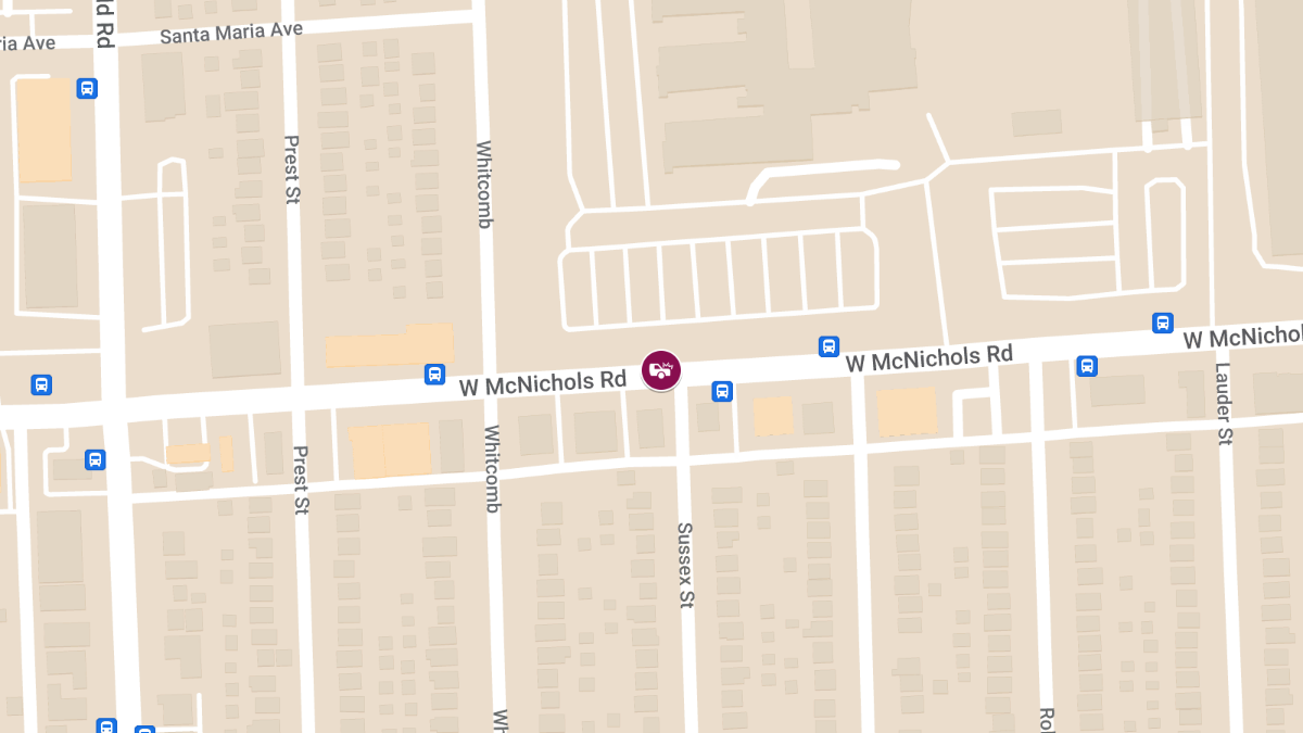 Vehicle Collision Reported on W McNichols Rd