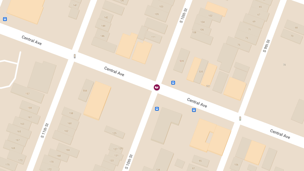 Vehicle Collision With Injuries at Central Ave & S 10th St