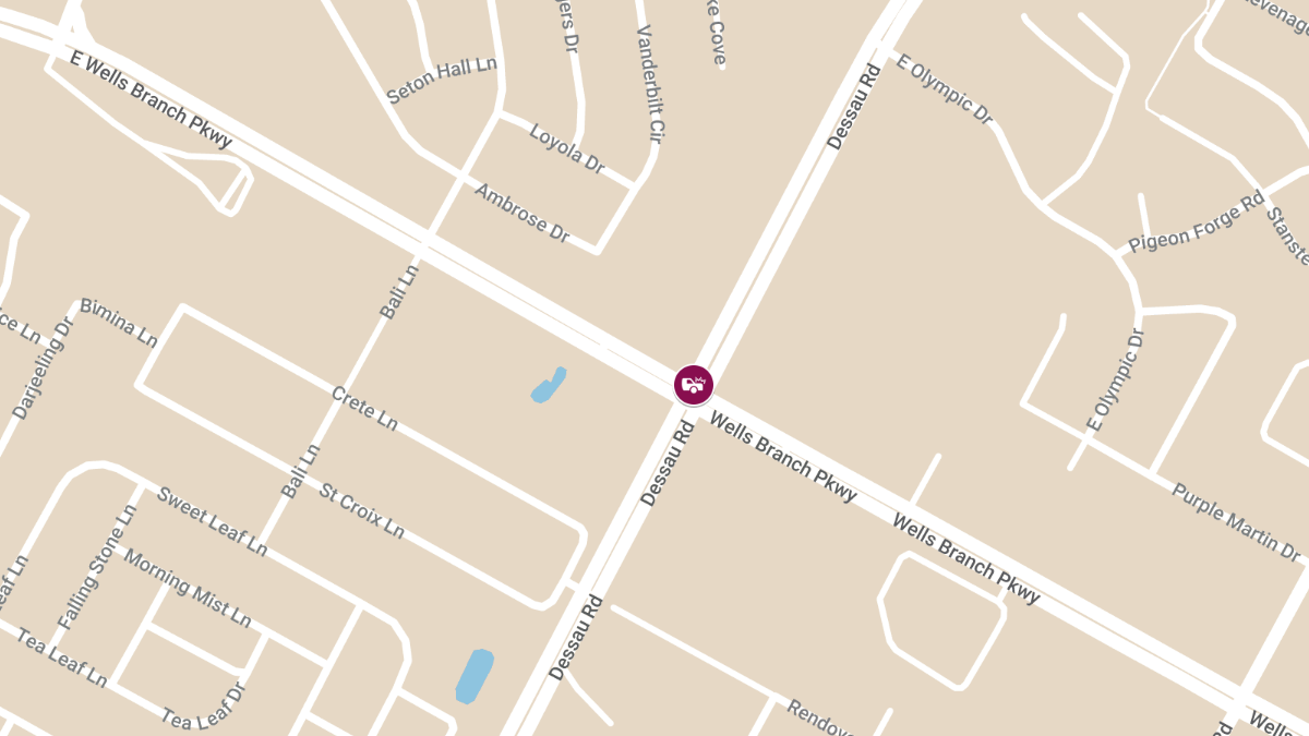 Vehicle Collision With Injuries at Dessau Rd and E Wells Branch Pkwy