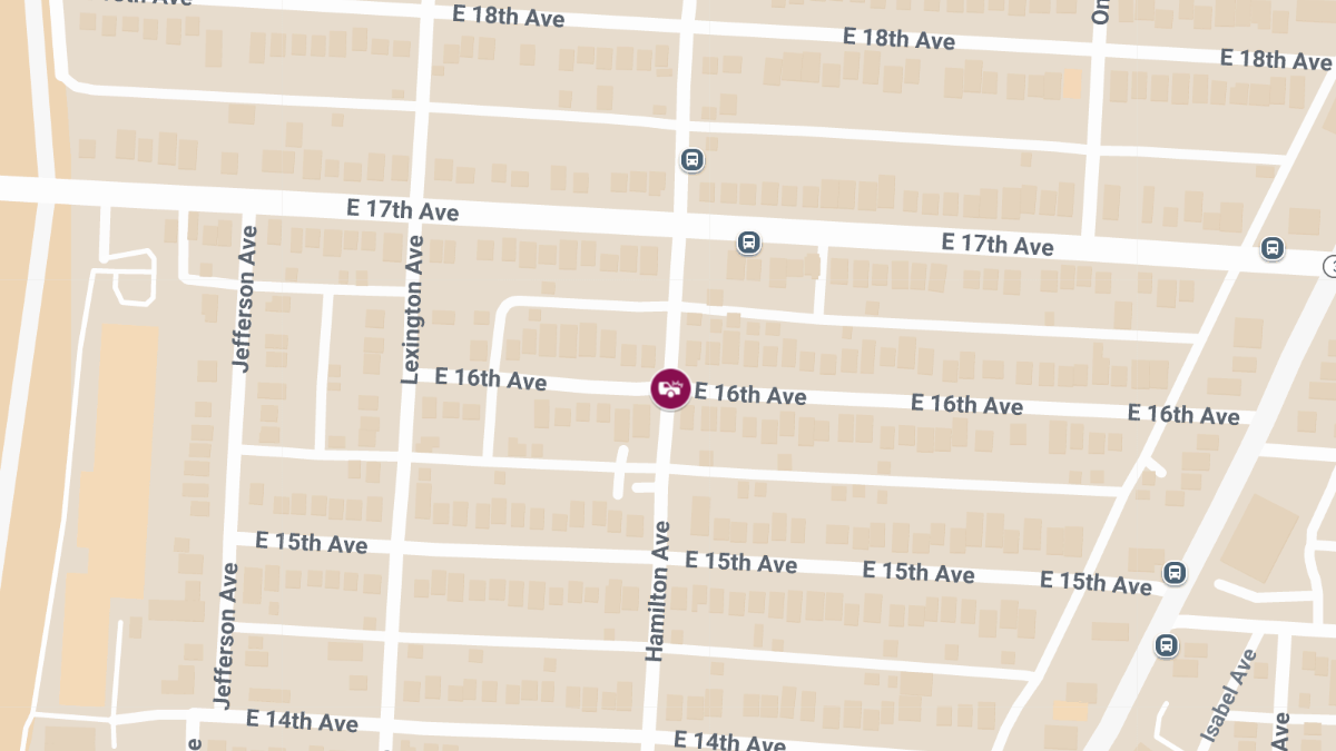 Vehicle Collision With Injuries at E 16th Ave & Hamilton Ave